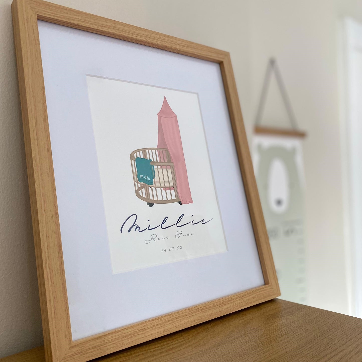 My Crib & Canopy - Rose Pink & Teal