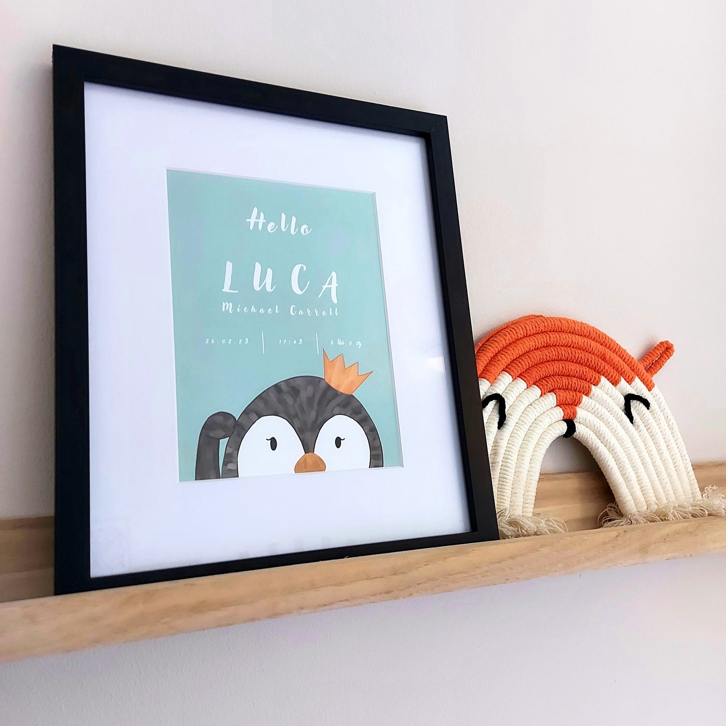 Little Penguin in Mint Green, Personalised