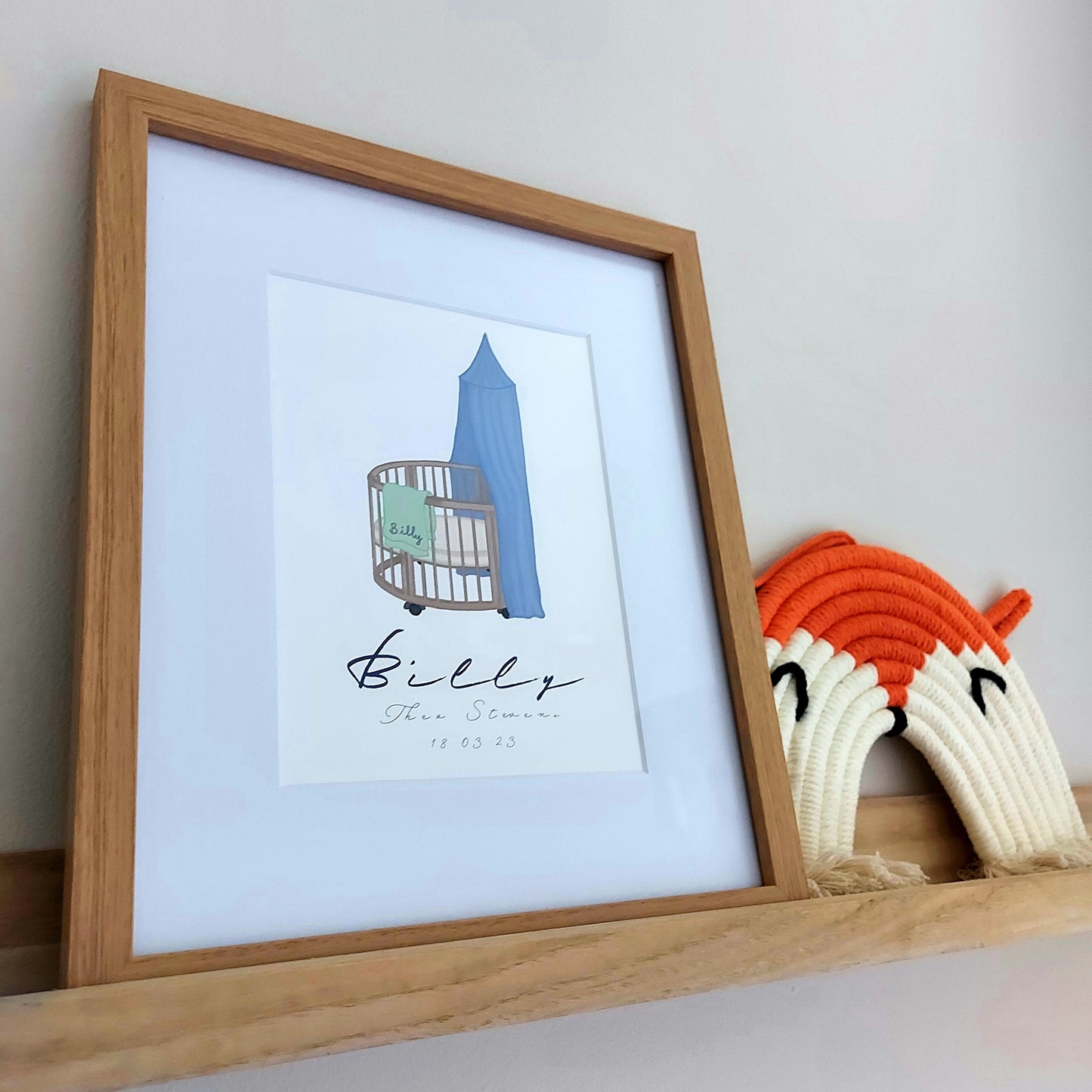 My Crib & Canopy - Cornflower Blue & Pastel Green