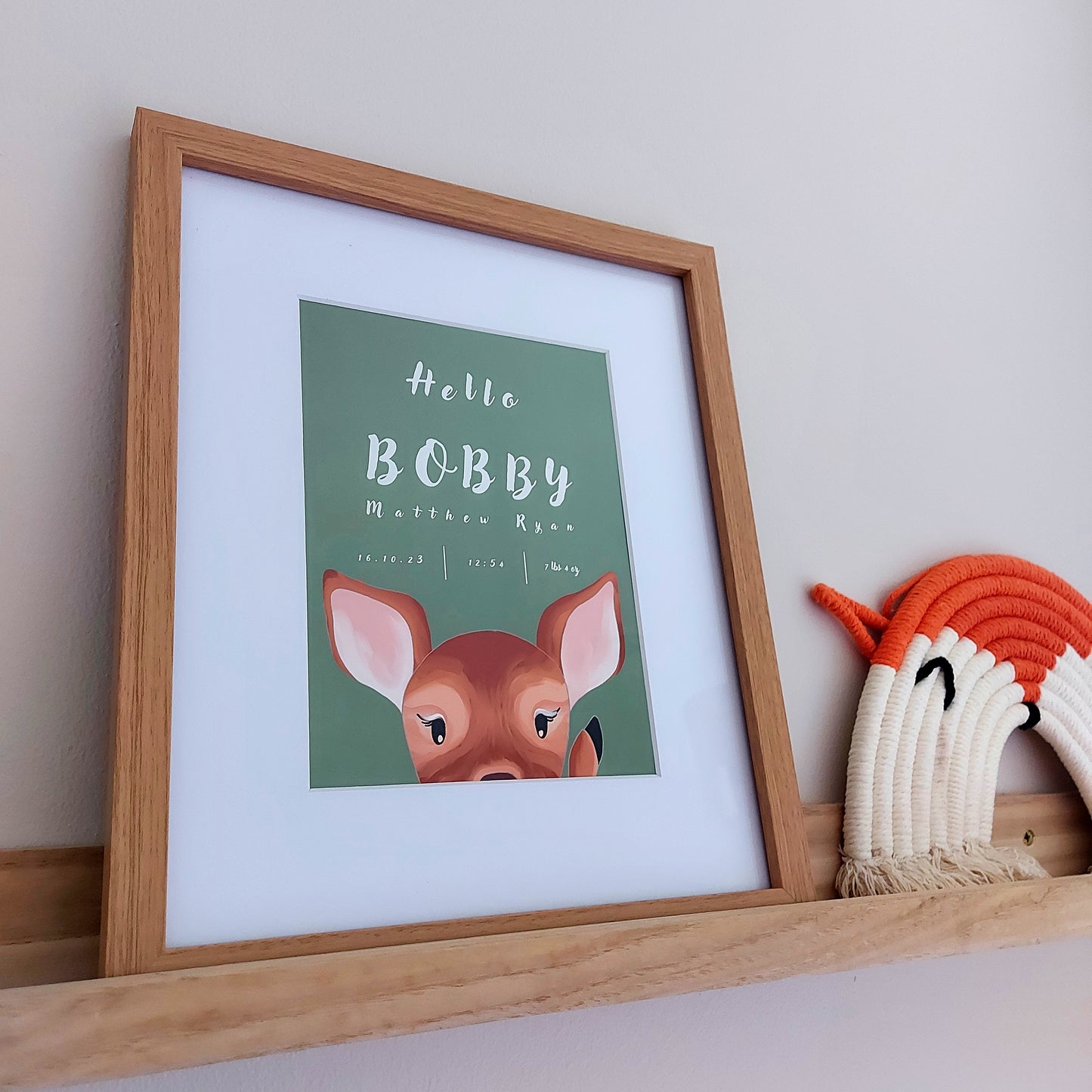 Little Deer in green, Personalised