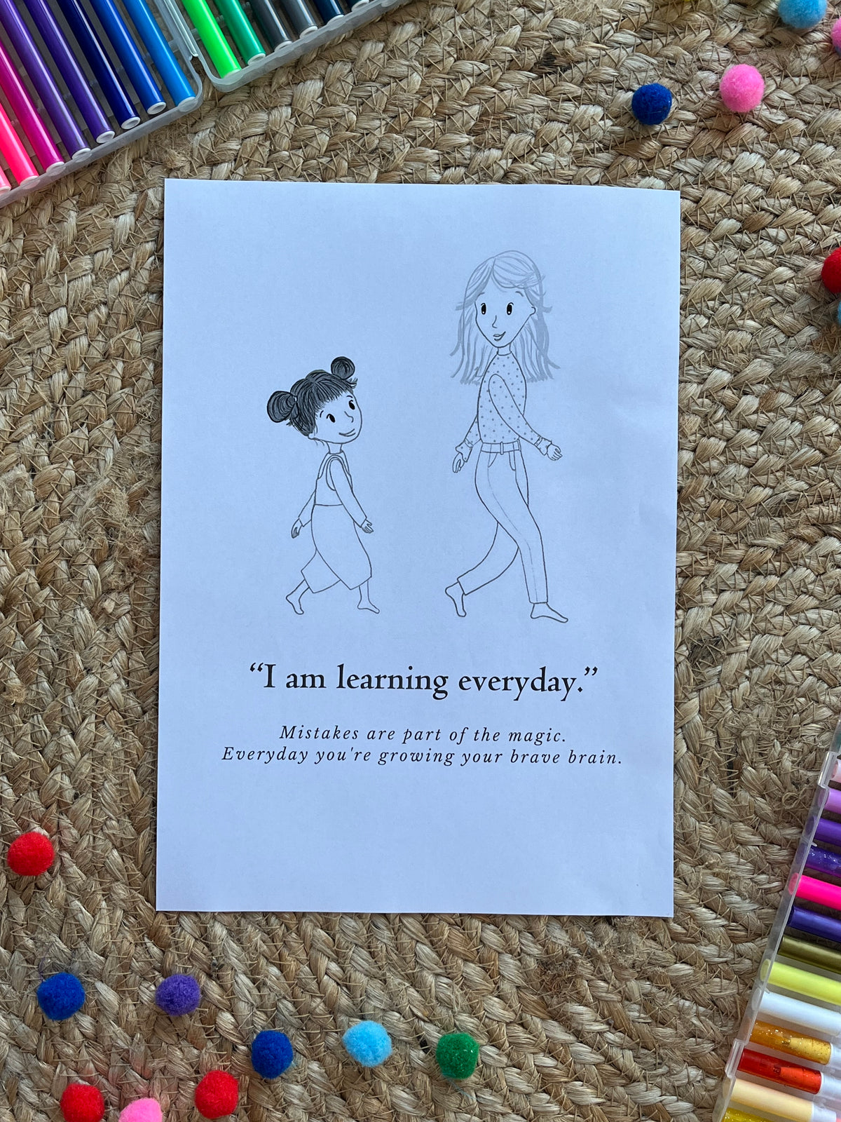Affirmation Colouring Sheets