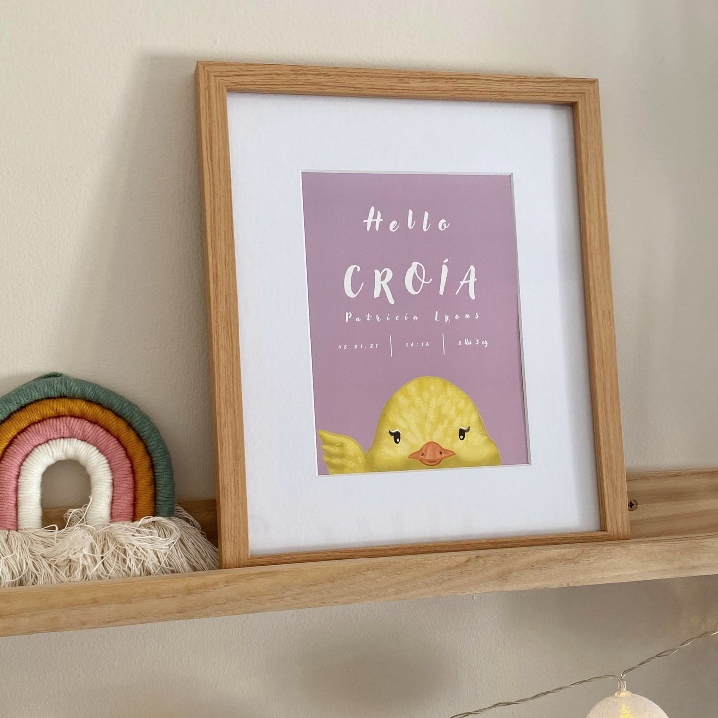 Little Chick in Blush Pink, Personalised