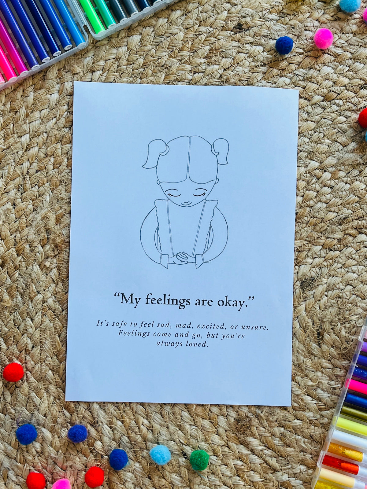Affirmation Colouring Sheets