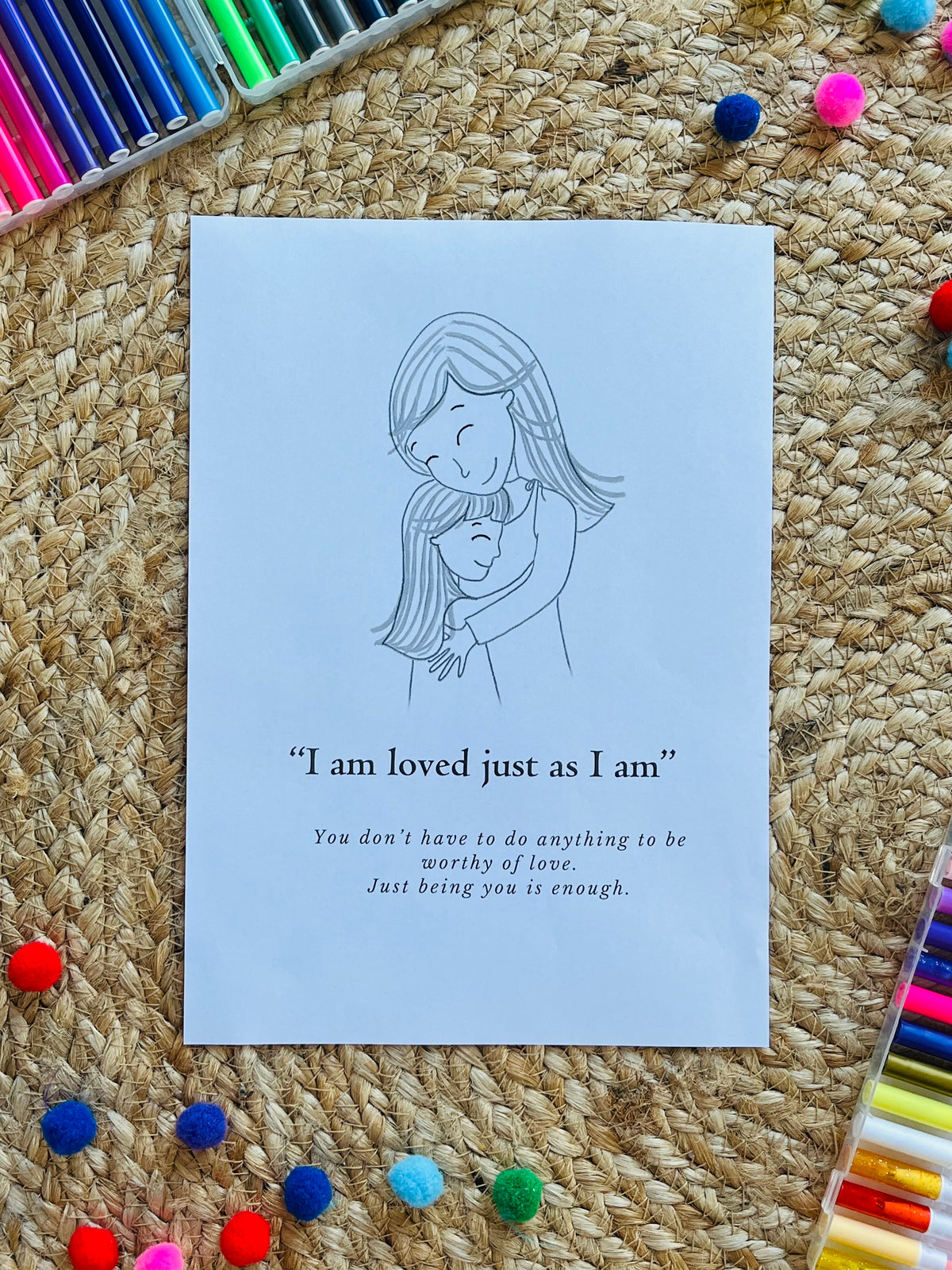 Affirmation Colouring Sheets