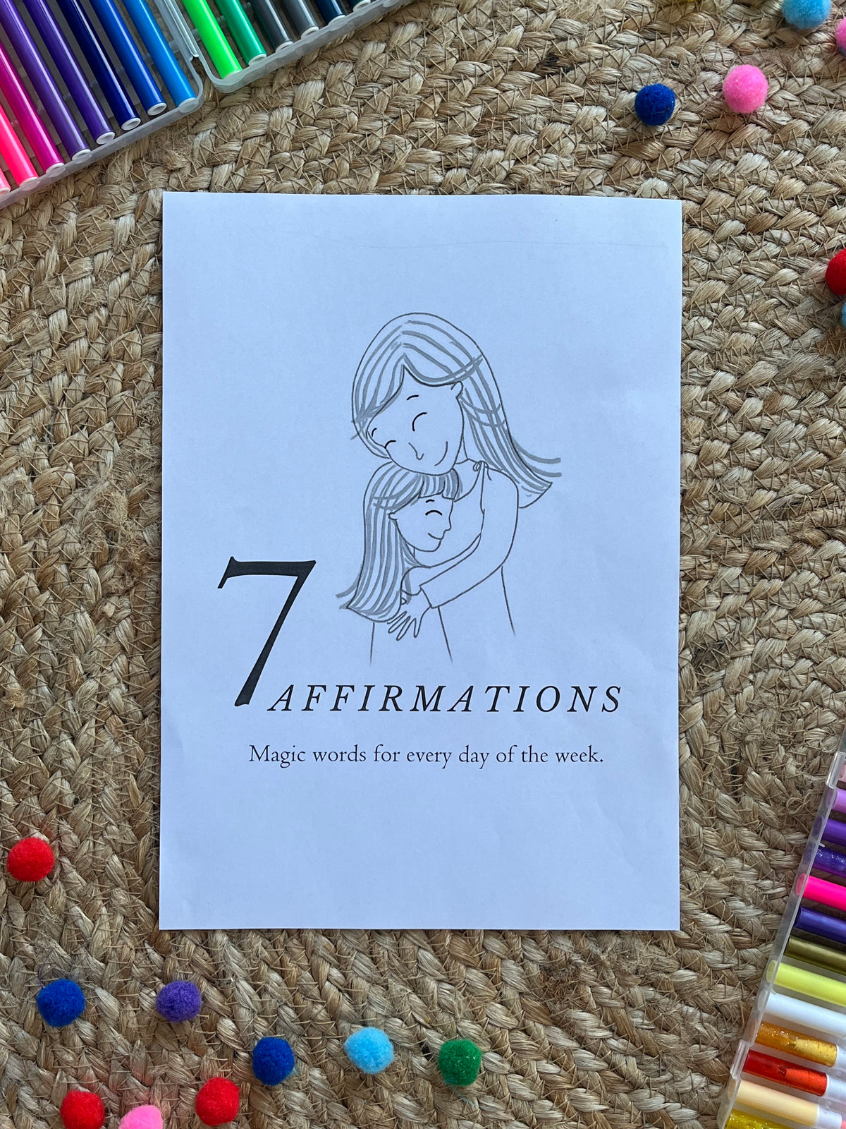 Affirmation Colouring Sheets