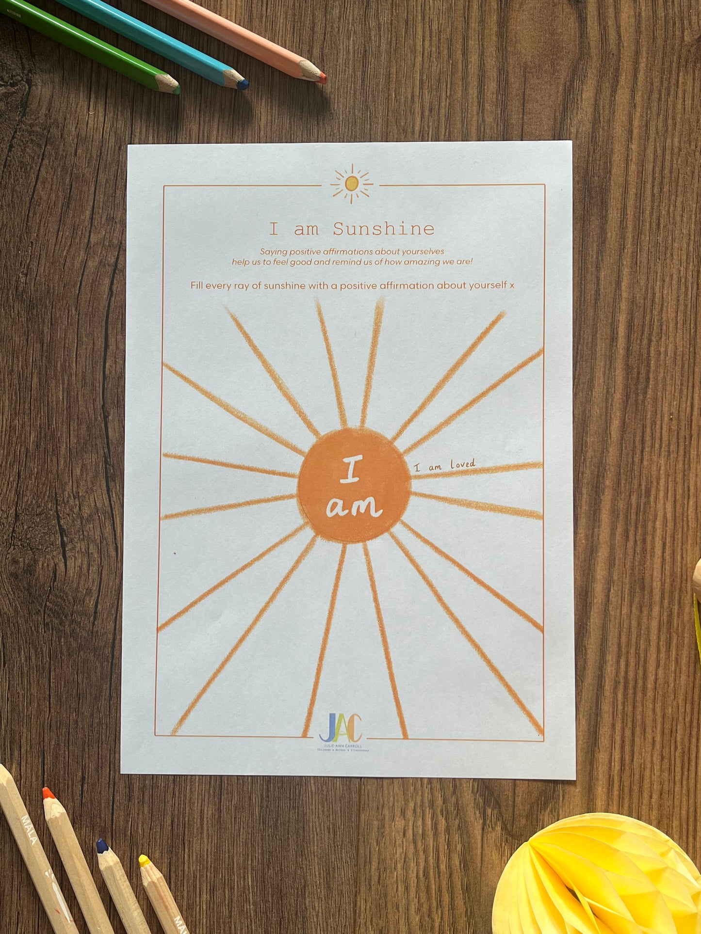 Wellbeing Activity Sheets by Julie-Ann Carroll