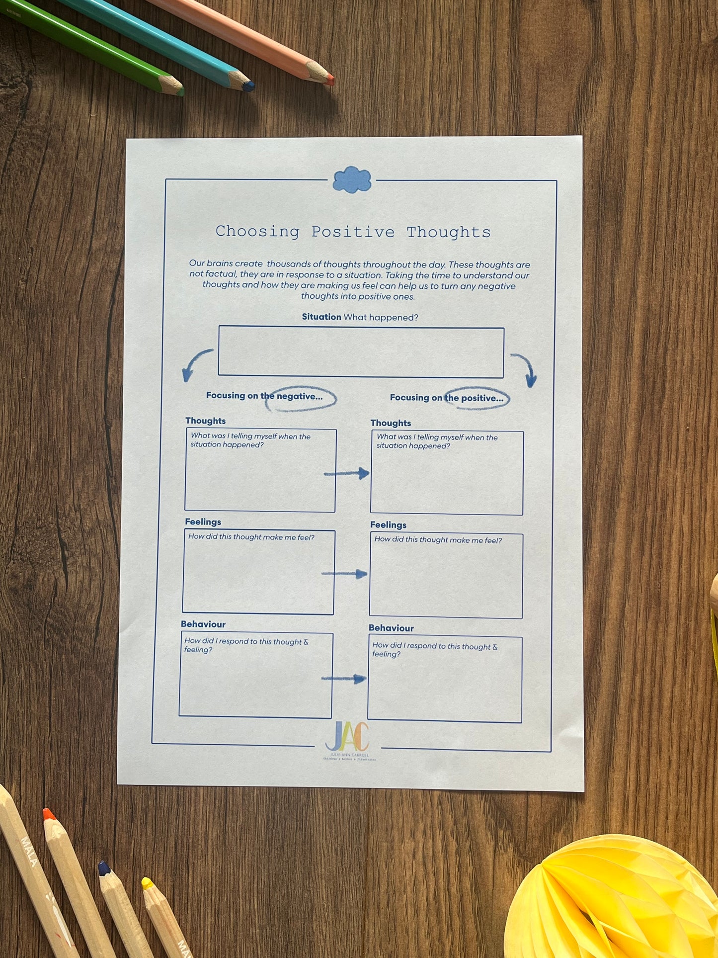 Wellbeing Activity Sheets by Julie-Ann Carroll