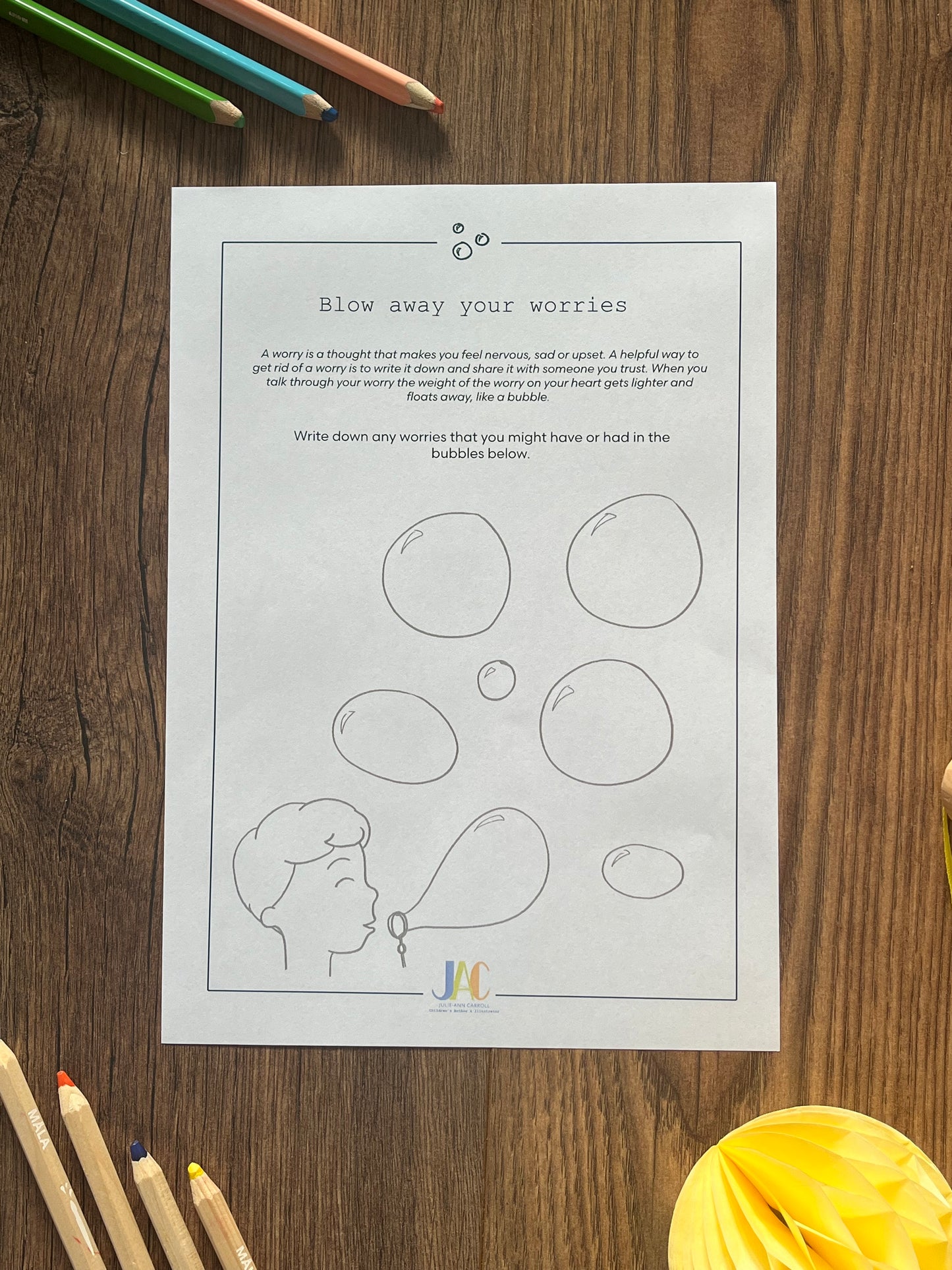 Wellbeing Activity Sheets by Julie-Ann Carroll