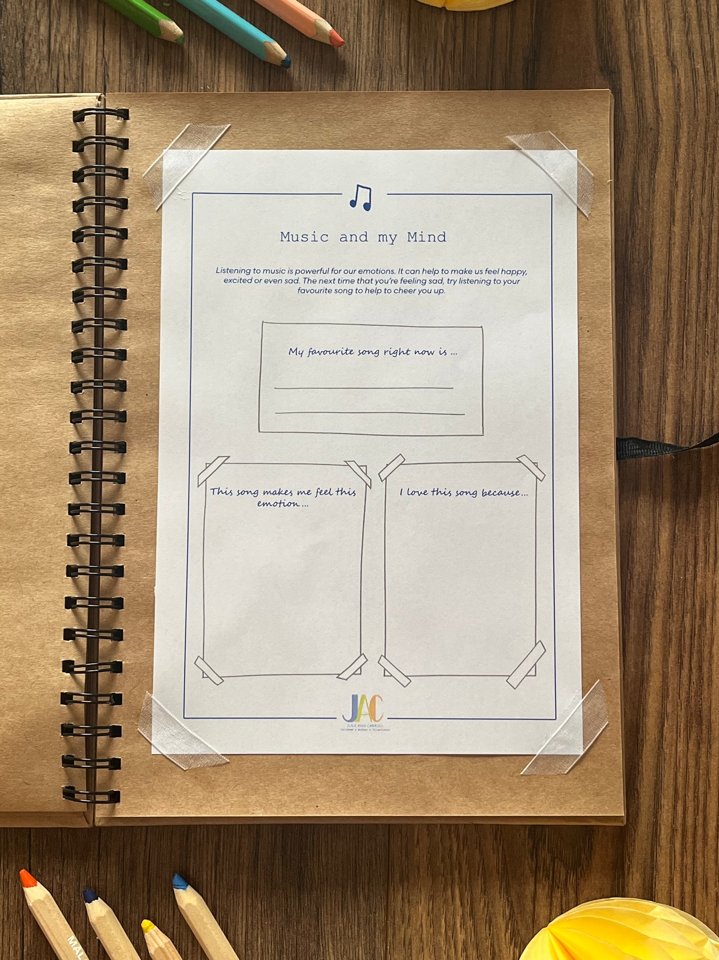 Wellbeing Activity Sheets by Julie-Ann Carroll