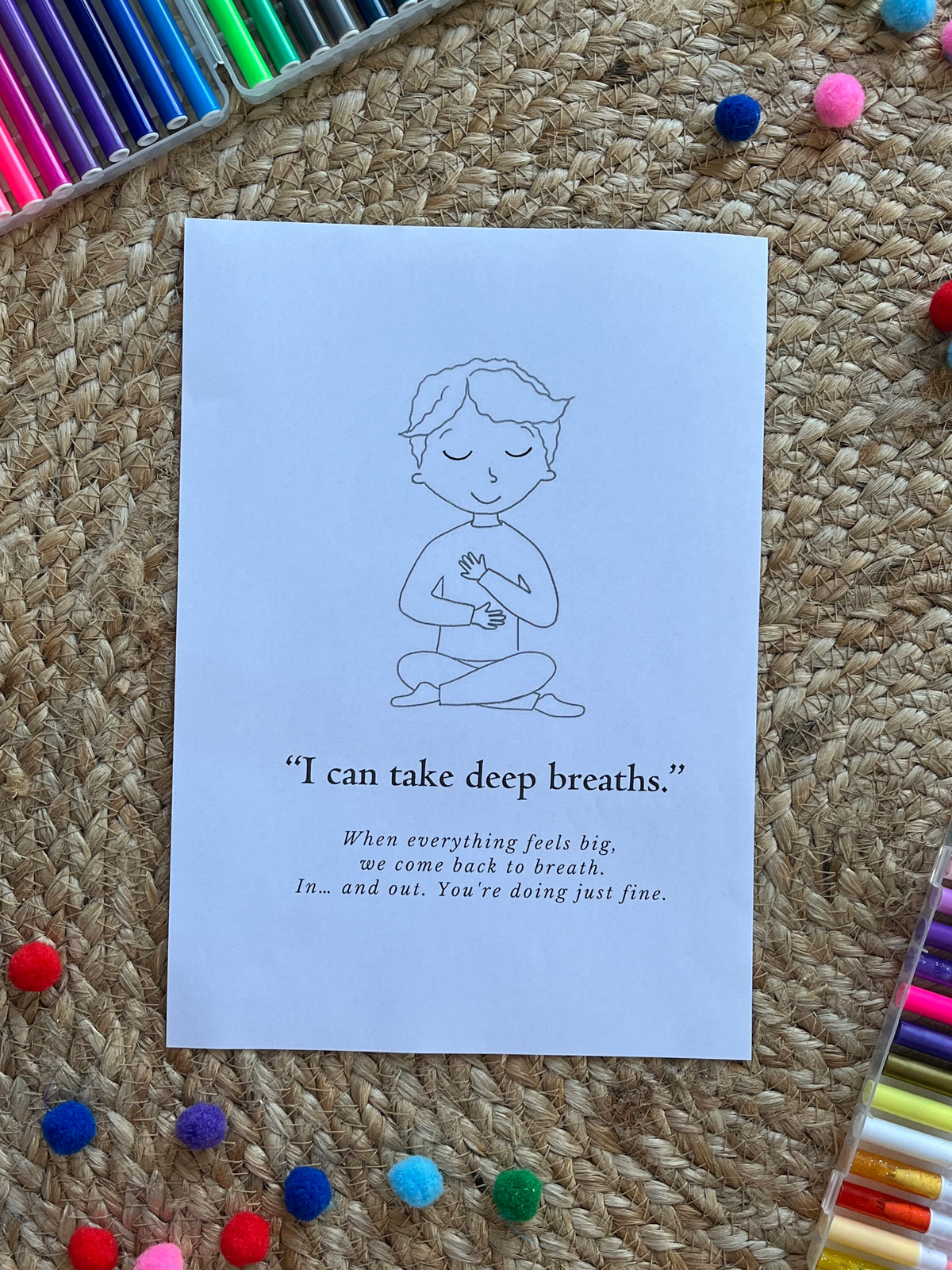 Affirmation Colouring Sheets