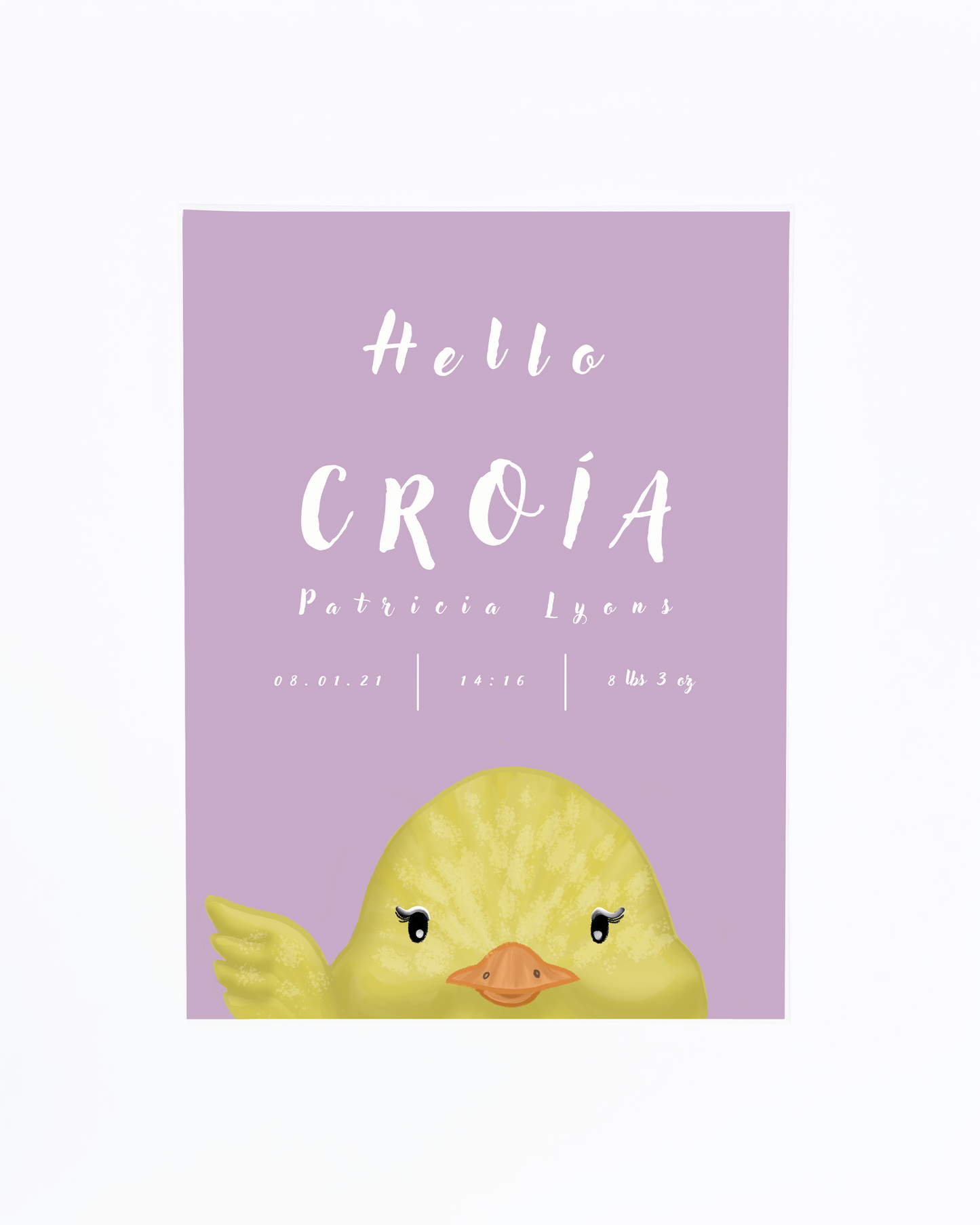 Little Chick in Blush Pink, Personalised