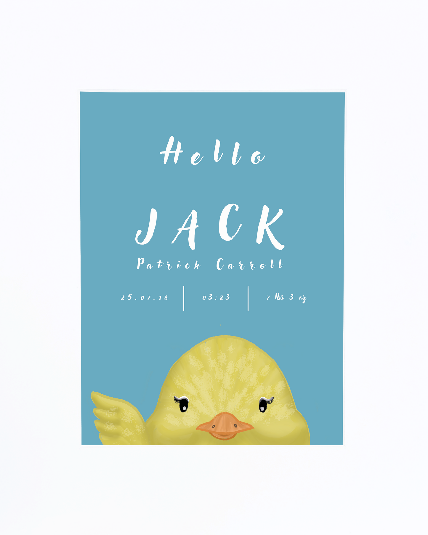 Little Chick in Turquoise, Personalised